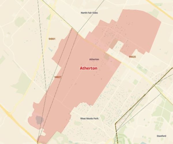 ATHERTON, CA map pic